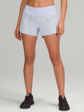 Light Gray/purple Marble-Print Women’s Performance Shorts